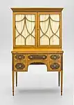 Writing desk; 1790-1810; satinwood, mahogany, tulip poplar, and pine; 153.67 x 90.17 x 51.44&nbsp;cm; Los Angeles County Museum of Art