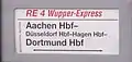Train running label