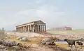Y. Gianni, 1898: Second Temple of Hera (foreground) with First Temple of Hera (background)
