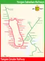 Map with suburban services
