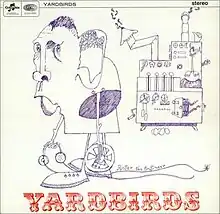 Caricature drawing of an audio engineer holding headphones and a reel of recording tape