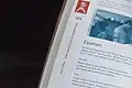 Header placed on the left hand side of page