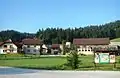 The hamlet of Zalog in the valley of Big Božna Creek