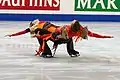 Cantilever as part of an ice dancing lift  (Zoé Blanc & Pierre-Loup Bouquet)