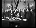 The Yellow Oval Room as President Franklin D. Roosevelt's private office, 1933.