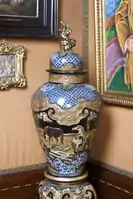 Large fancy vase of a type only made for export, c. 1700; this once belonged to the King of Sweden