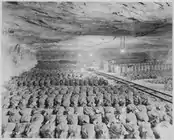 The 90th Division discovered this Reichsbank wealth, SS loot, and Berlin museum paintings that were removed from Berlin during World War II, 15 April 1945. Source: NARA-540134, American Commission For the Protection and Salvage of Artistic and Historic Monuments In War Areas. (06/23/1943 - 06/30/1946).