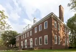 Three-quarter view of the Georgetown library facade